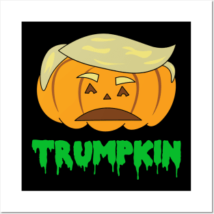 Trump Funny Halloween Trumpkin Posters and Art